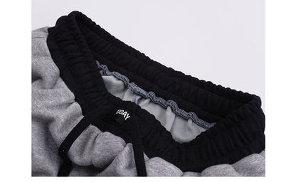 Drawstring Waist Lettering Embroidered Straight Leg Sweatpants