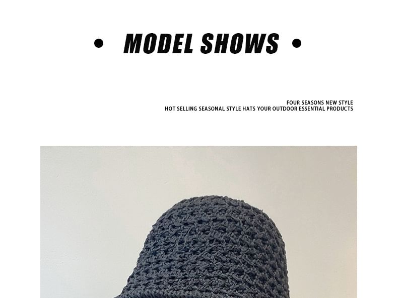 Hat Bucket Straw Foldable