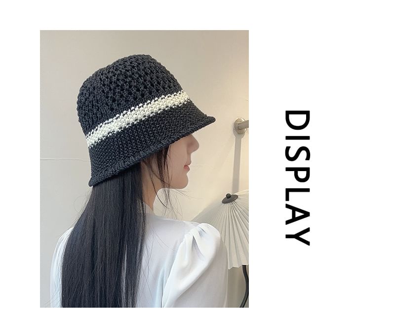 Straw Bucket Hat Foldable