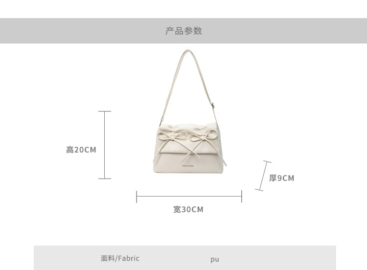 Shoulder Faux Bag Leather Bow