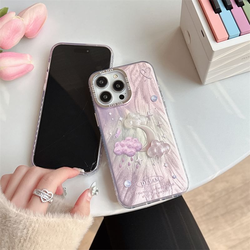 Moon Cloud Phone Case - iPhone 15 Pro Max / 15 Pro / 15 / 14 Pro Max / 14 Pro / 14 / 13 Pro Max / 13 Pro / 13 / 12 Pro Max / 12 Pro / 12 / 11