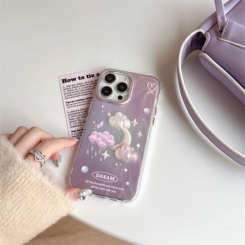 Moon Cloud Phone Case - iPhone 15 Pro Max / 15 Pro / 15 / 14 Pro Max / 14 Pro / 14 / 13 Pro Max / 13 Pro / 13 / 12 Pro Max / 12 Pro / 12 / 11