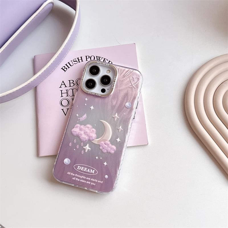 Moon Cloud Phone Case - iPhone 15 Pro Max / 15 Pro / 15 / 14 Pro Max / 14 Pro / 14 / 13 Pro Max / 13 Pro / 13 / 12 Pro Max / 12 Pro / 12 / 11