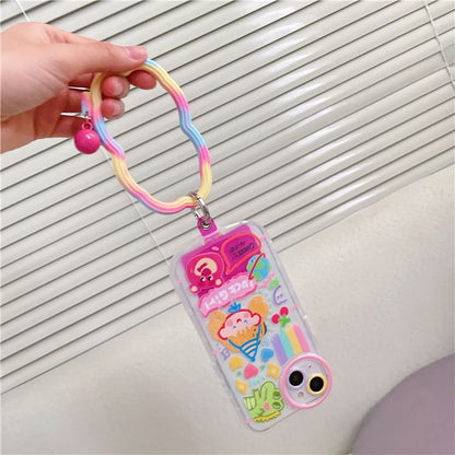 Wavy Hoop Phone Strap with Lanyard Pad