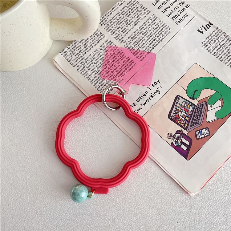 Wavy Hoop Phone Strap with Lanyard Pad