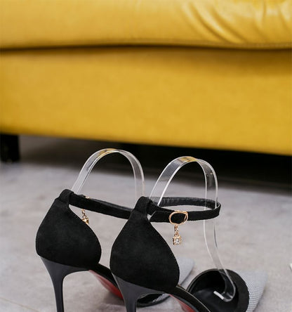 Pointy Stiletto Heel Ankle Strap Sandals