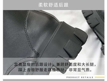 Platform Chunky Heel Lace-Up Short Boots