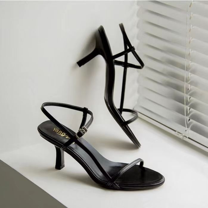 High Heel Ankle Strap Sandals