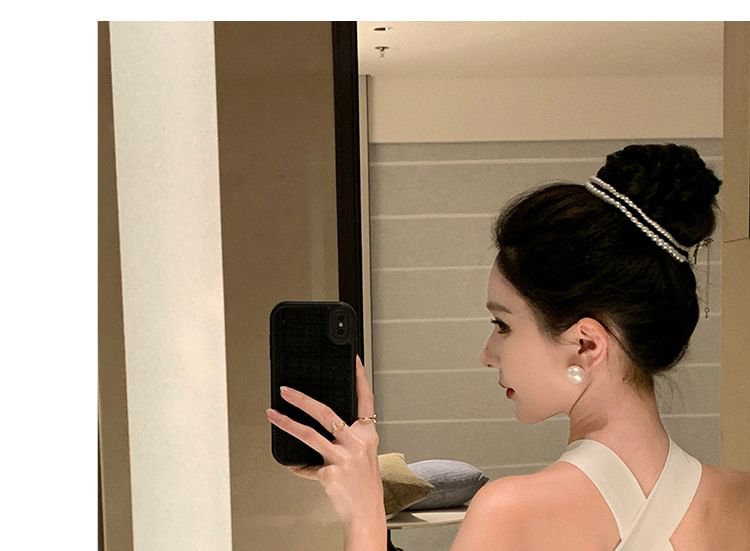 Plain Sleeveless Dress Cutout Maxi A-Line