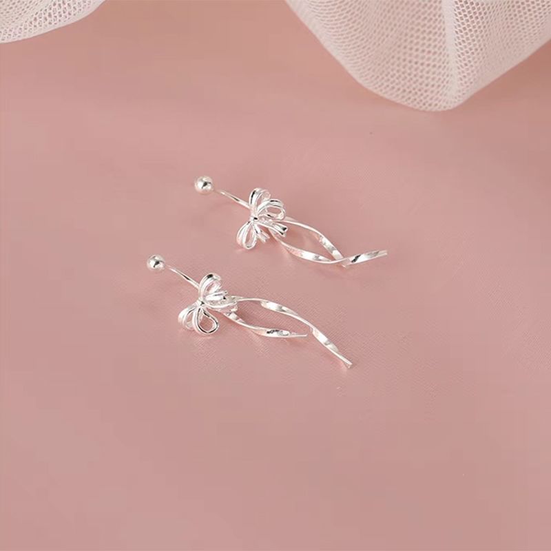 Bow Alloy Ear Jacket