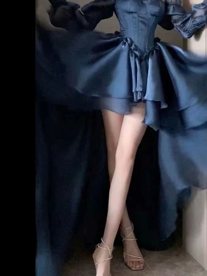 Off Shoulder Dip Back Cocktail Dress