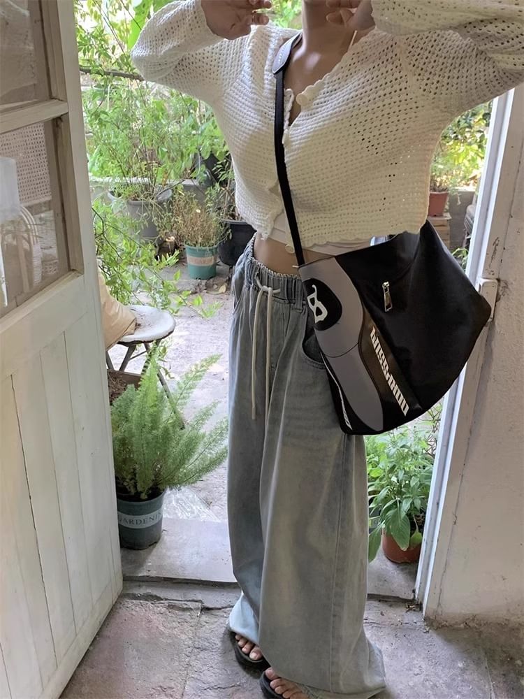 V-Neck Plain Crop Top