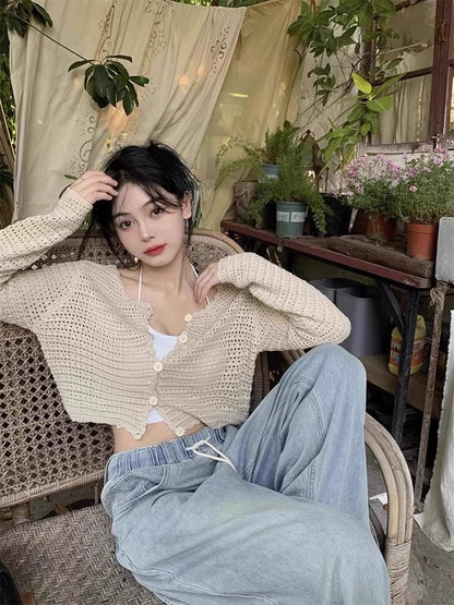 V-Neck Plain Crop Top