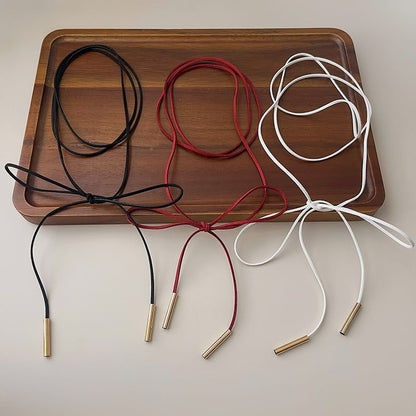 Bow Layered String Necklace