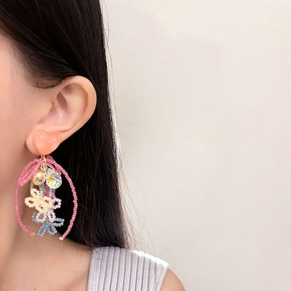 Bow Bead Drop Earring