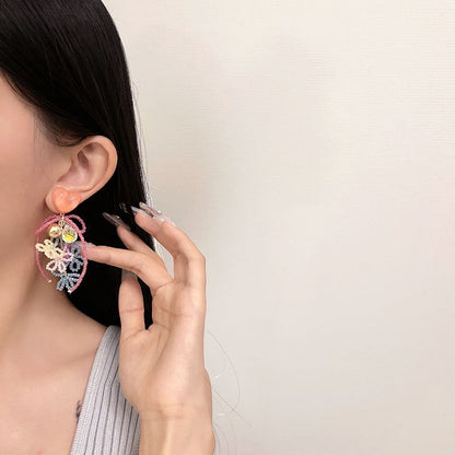 Bow Bead Drop Earring