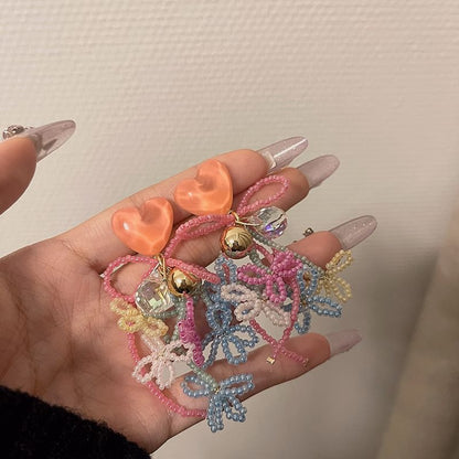 Bow Bead Drop Earring