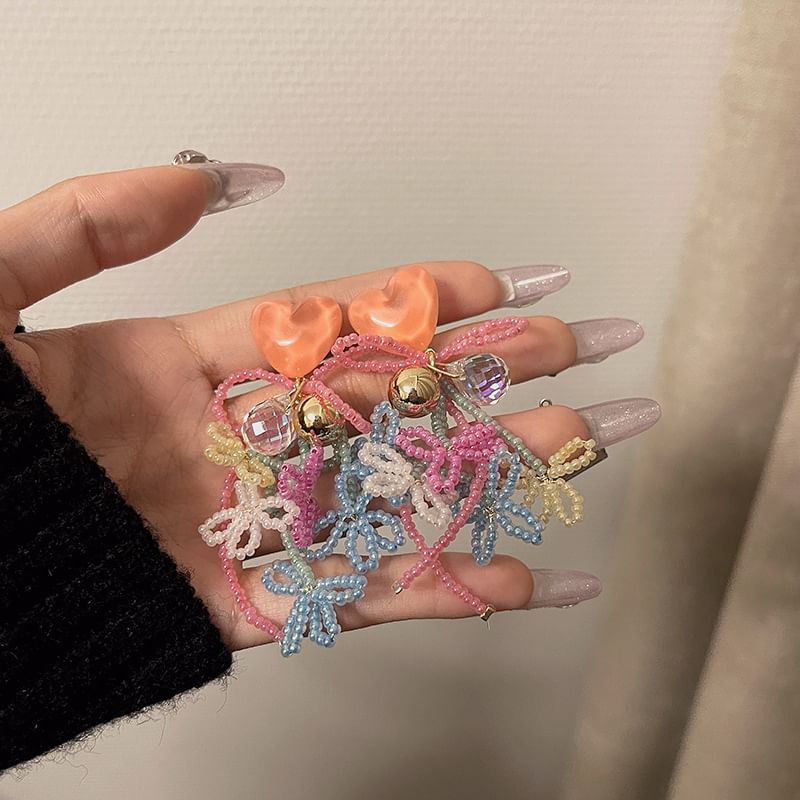 Bow Bead Drop Earring