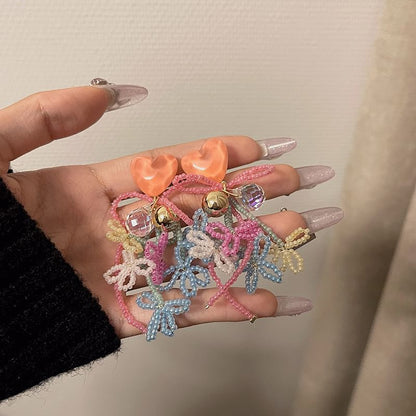 Bow Bead Drop Earring