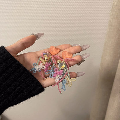 Bow Bead Drop Earring