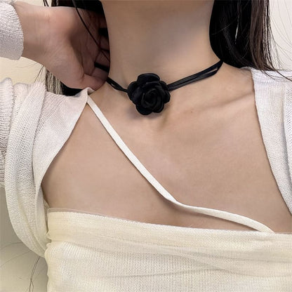 Rose Ribbon Choker