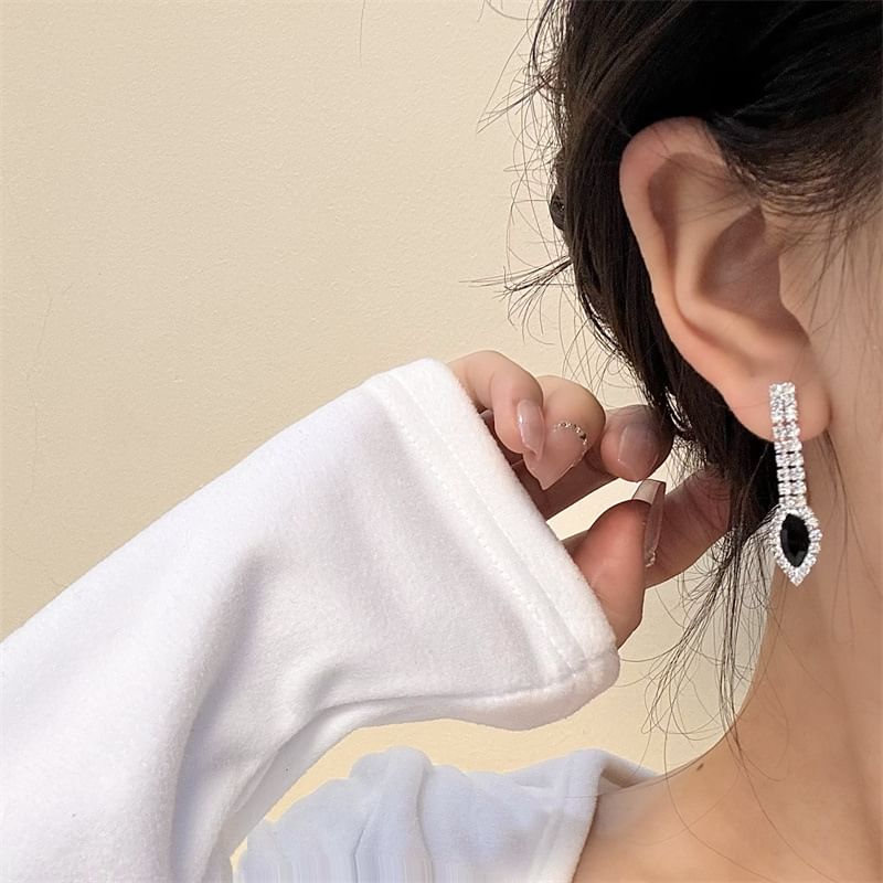 Earring / Rhinestone Pendant Necklace Drop