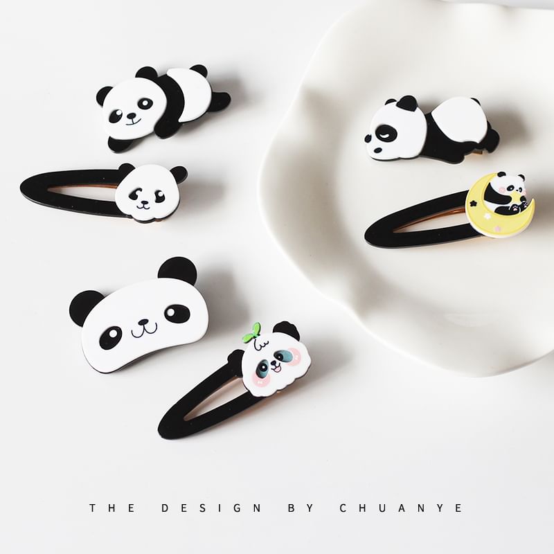 Set of 2: Panda Hair Clip