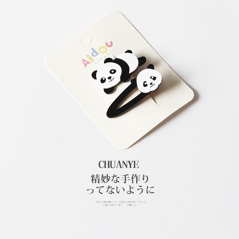 Set of 2: Panda Hair Clip