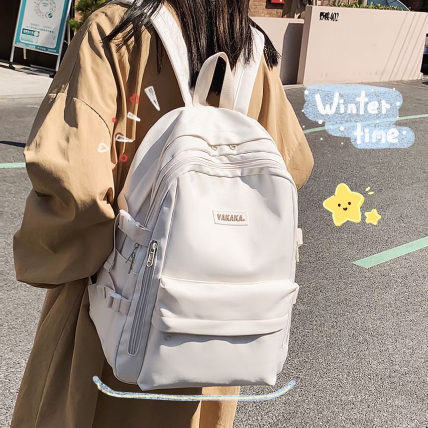 Plain Nylon Backpack