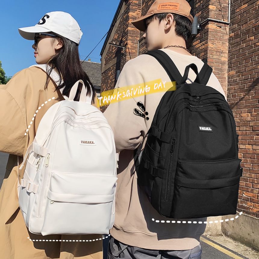 Plain Nylon Backpack