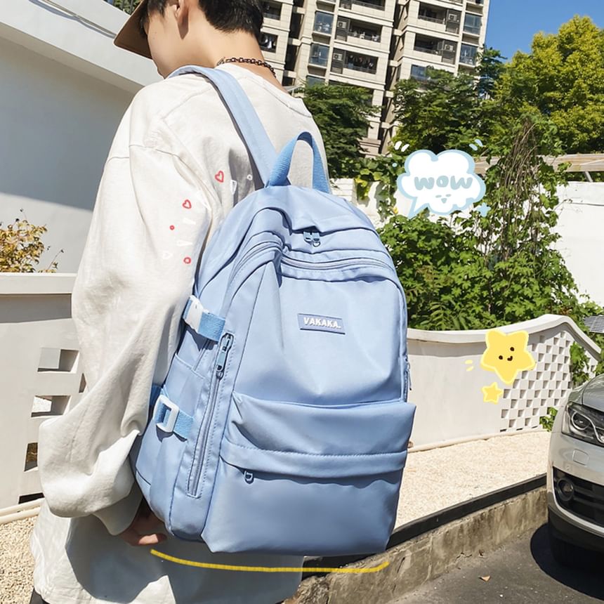 Plain Nylon Backpack