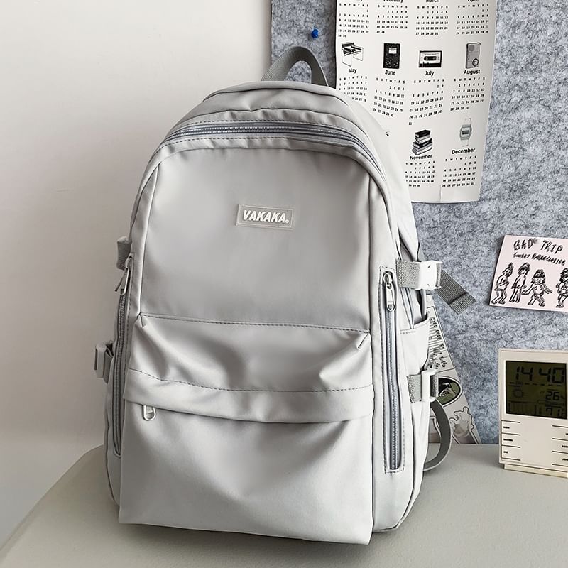 Plain Nylon Backpack