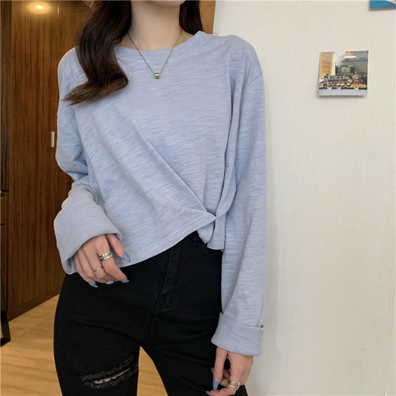 Long-Sleeve Crew Neck T-Shirt