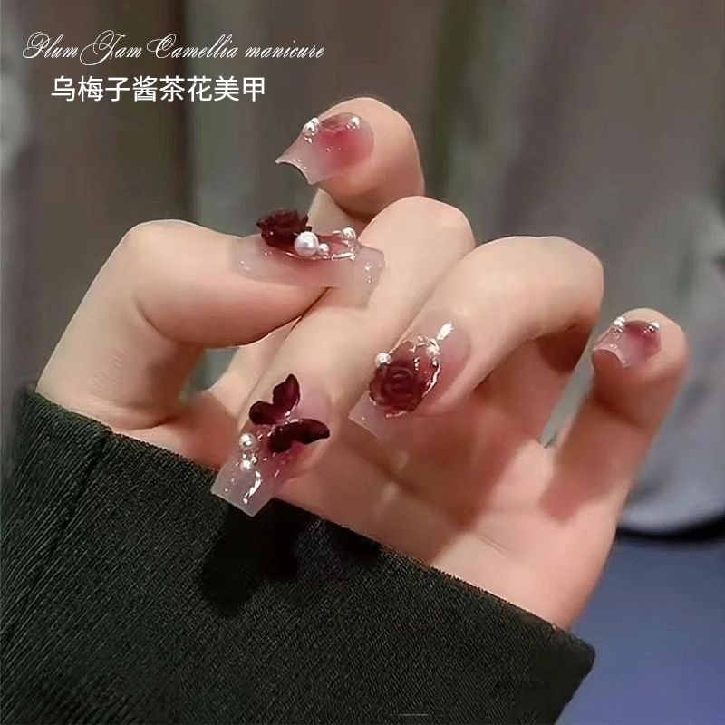 Floral Press On Nail