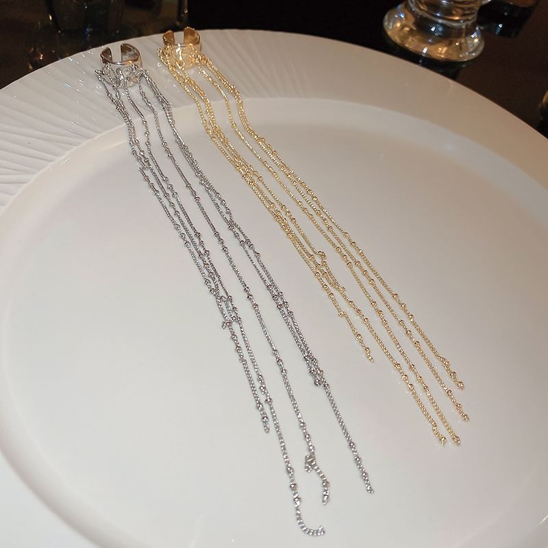 Fringed Alloy Ear Cuff