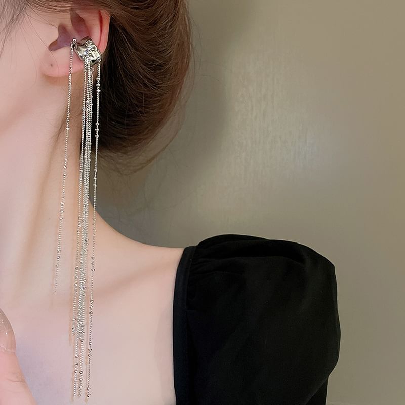 Fringed Alloy Ear Cuff