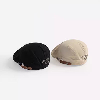 Numerical  Embroidered Flat Cap
