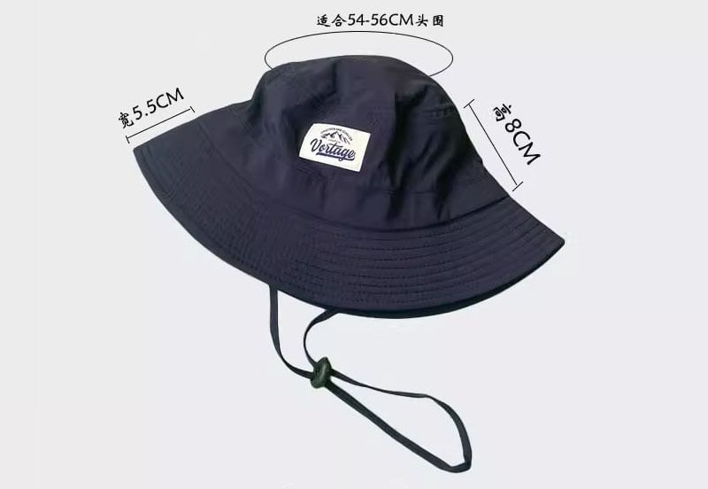 Lettering Applique Bucket Hat