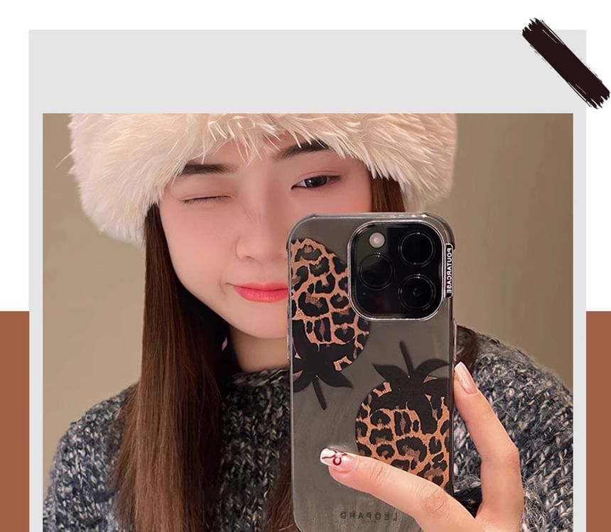 Case Print Leopard Phone