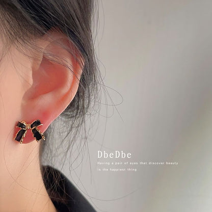 Bow Earring Alloy Stud