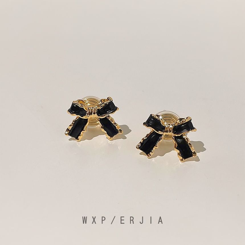 Bow Earring Alloy Stud