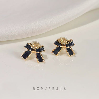 Bow Earring Alloy Stud