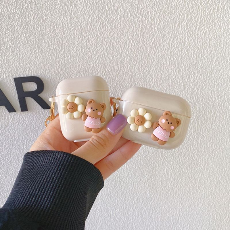 / Pro Floral Skin Earphone AirPods Bear Case