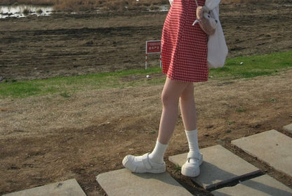 Thin Strap Gingham Mini Sundress