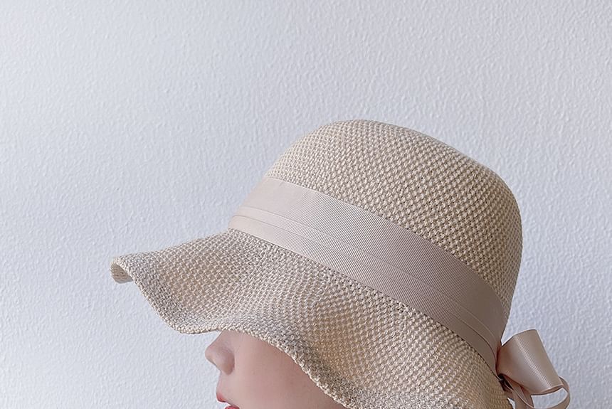 Ribbon Cotton Linen Hat Bucket