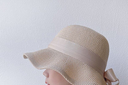 Ribbon Cotton Linen Hat Bucket