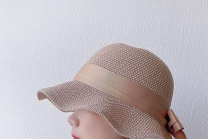 Ribbon Cotton Linen Hat Bucket