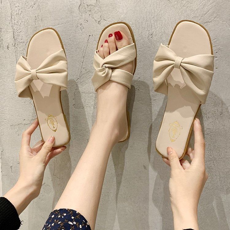 Bow Slide Sandals
