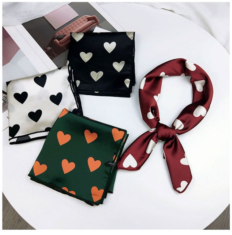 Heart Print Neckerchief