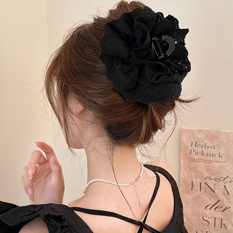 Plain Eyelet Lace Hair Claw